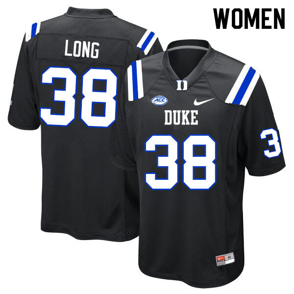 Women #38 Dominique Long Duke Blue Devils College Football Jerseys Sale-Black